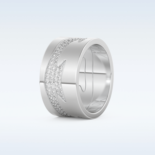 Stunning Wedding Band with 0.55 CT Round Cut Moissanite