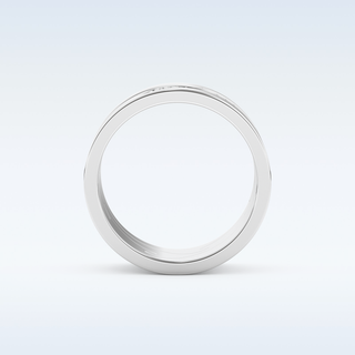 Stunning Wedding Band with 0.55 CT Round Cut Moissanite