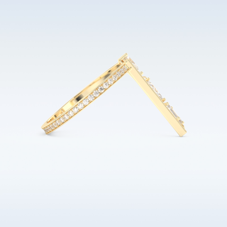 Three Stone Wedding Band with 0.56 CT Pear, Round, Emerald & Marquise Cut Moissanite