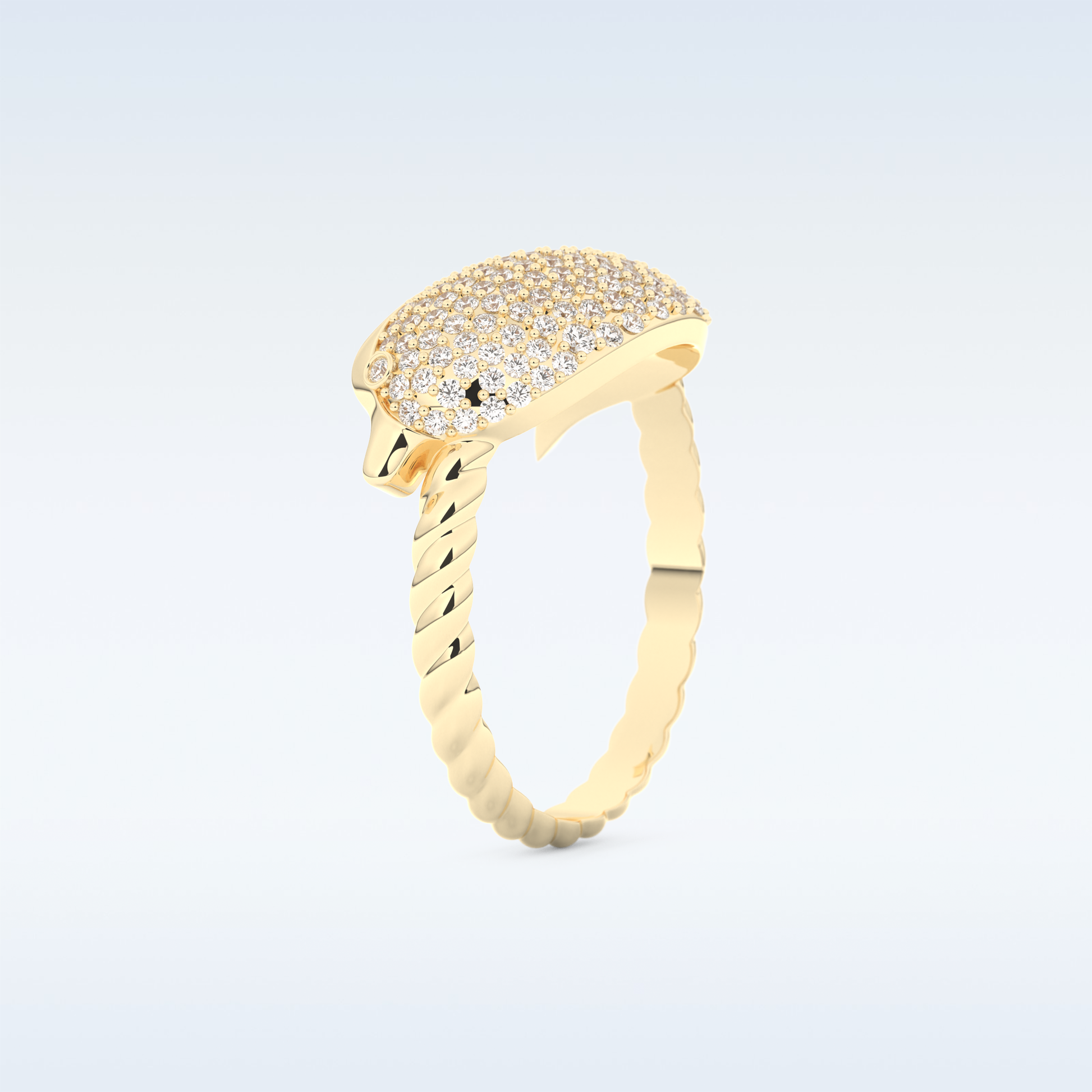 Twisted Shank Wedding Band with 0.30 CT Round Cut Moissanite