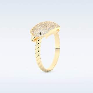 Twisted Shank Wedding Band with 0.30 CT Round Cut Moissanite