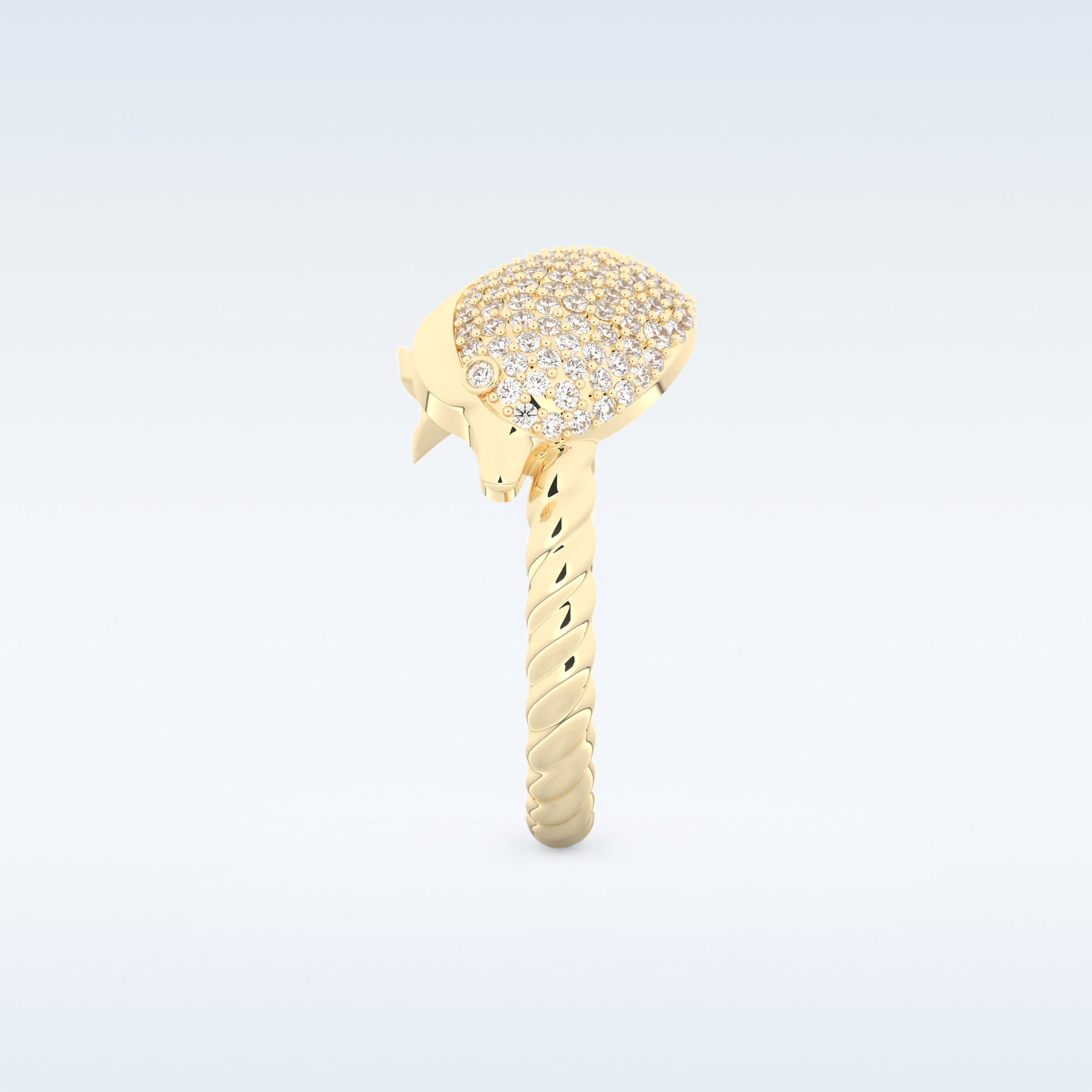 Twisted Shank Wedding Band with 0.30 CT Round Cut Moissanite