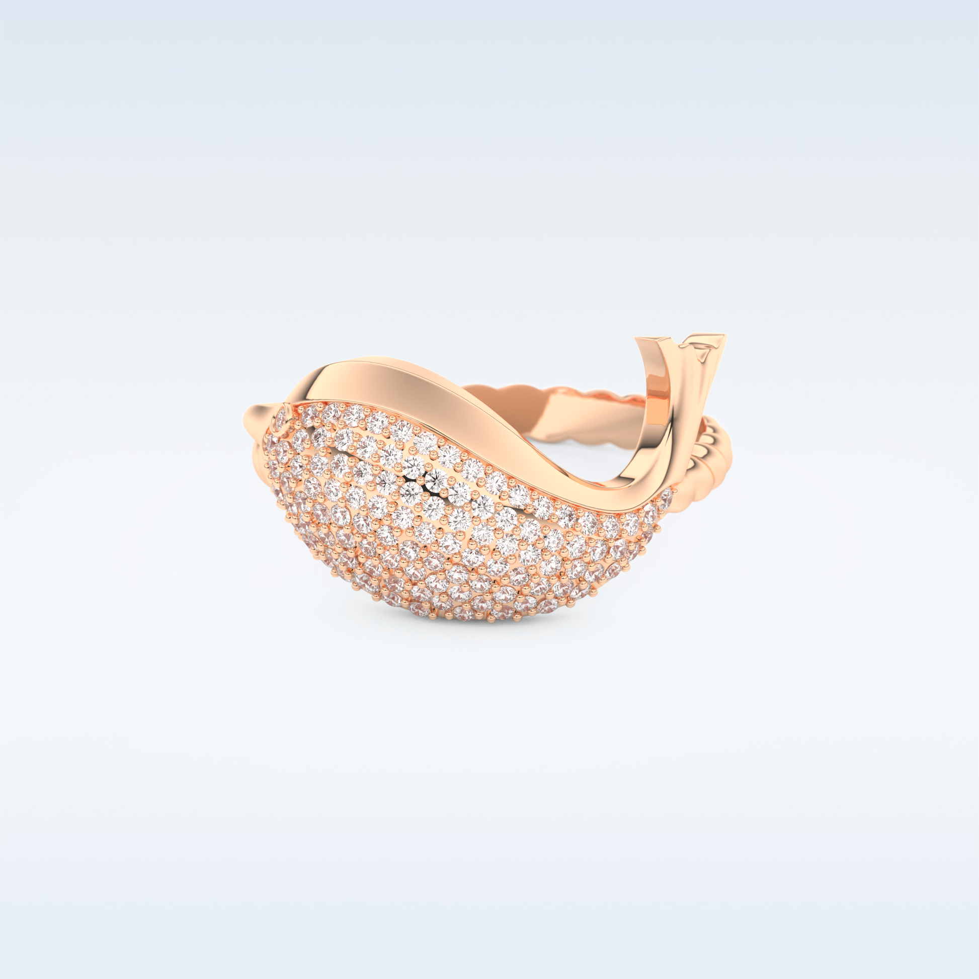 Twisted Shank Wedding Band with 0.30 CT Round Cut Moissanite