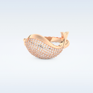 Twisted Shank Wedding Band with 0.30 CT Round Cut Moissanite