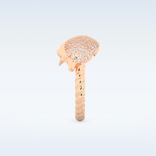 Twisted Shank Wedding Band with 0.30 CT Round Cut Moissanite