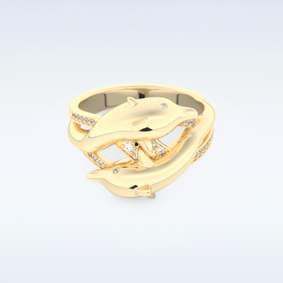 Split Shank Wedding Band with 0.11 CT Round Cut Moissanite