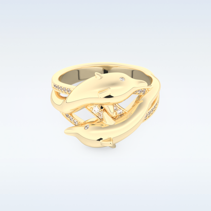 Split Shank Wedding Band with 0.11 CT Round Cut Moissanite