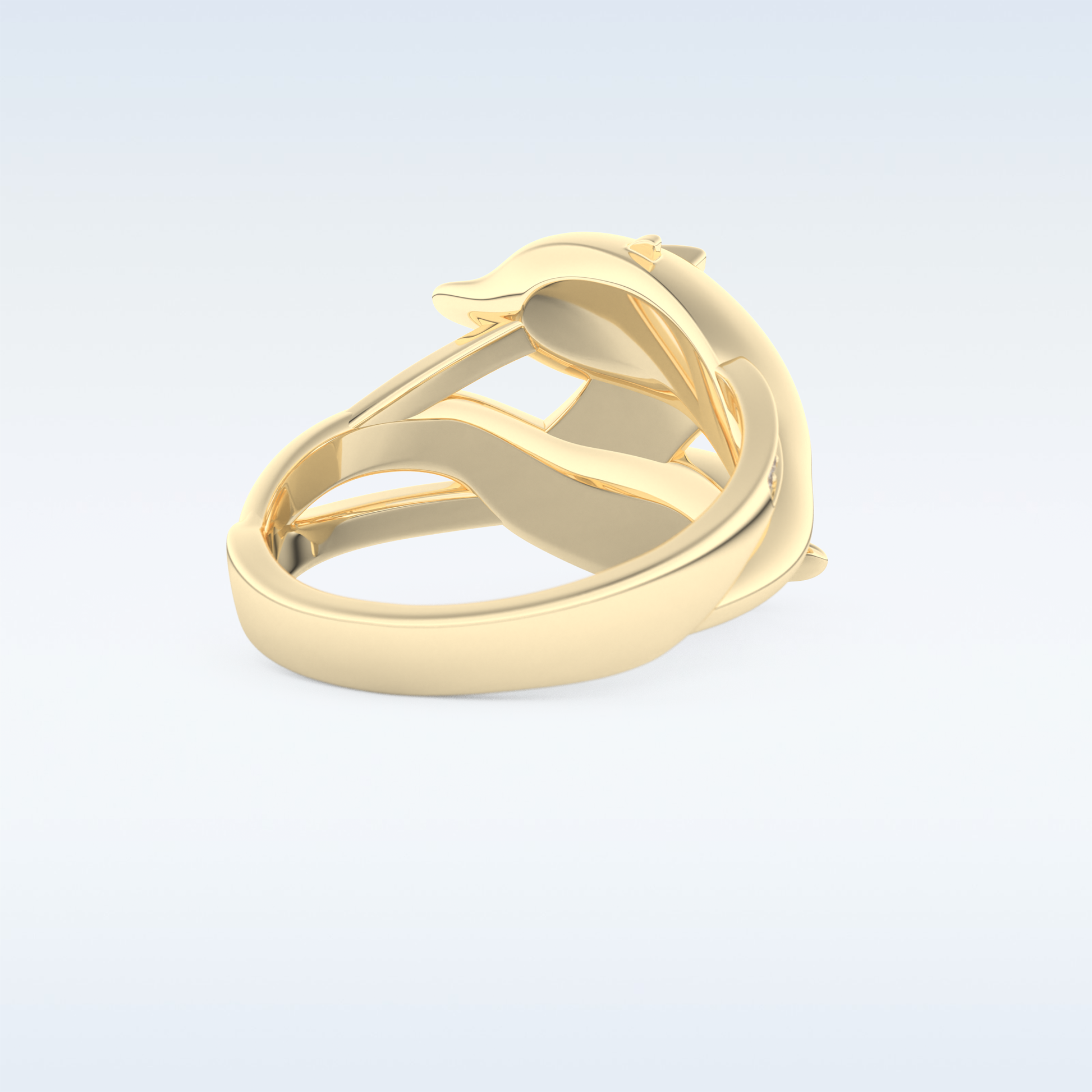 Split Shank Wedding Band with 0.11 CT Round Cut Moissanite