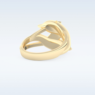 Split Shank Wedding Band with 0.11 CT Round Cut Moissanite