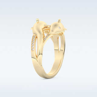 Split Shank Wedding Band with 0.11 CT Round Cut Moissanite