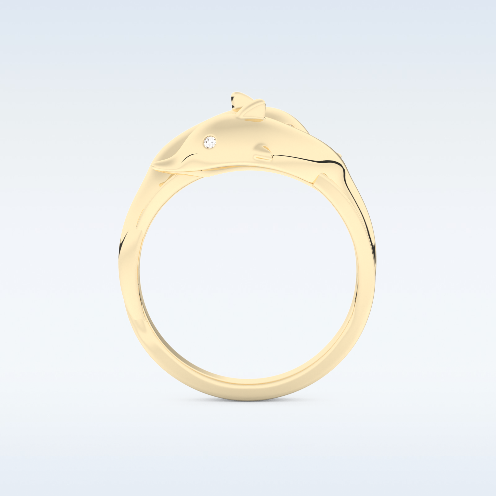 Split Shank Wedding Band with 0.11 CT Round Cut Moissanite