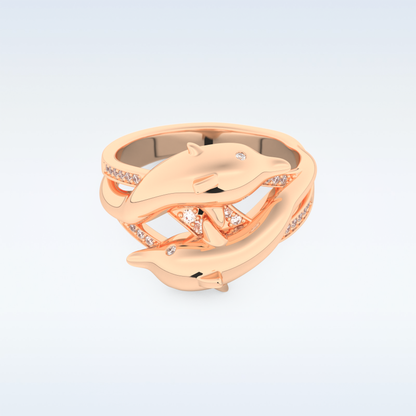 Split Shank Wedding Band with 0.11 CT Round Cut Moissanite