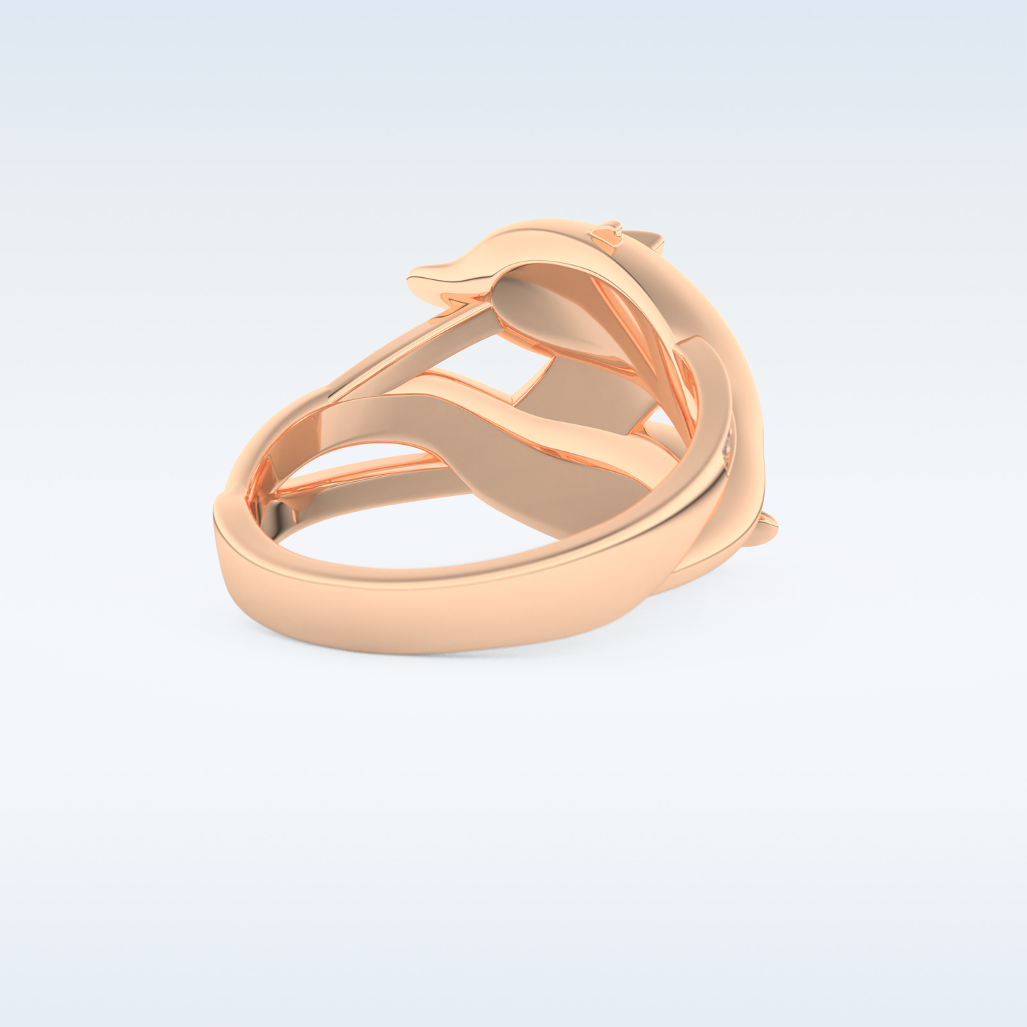 Split Shank Wedding Band with 0.11 CT Round Cut Moissanite