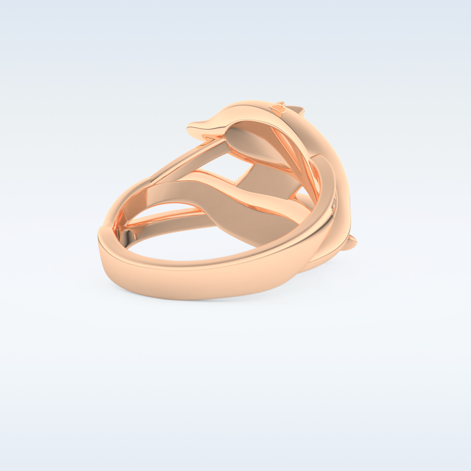 Split Shank Wedding Band with 0.11 CT Round Cut Moissanite