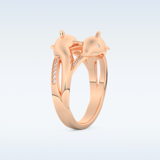 Split Shank Wedding Band with 0.11 CT Round Cut Moissanite