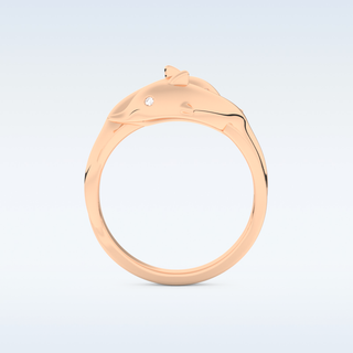 Split Shank Wedding Band with 0.11 CT Round Cut Moissanite