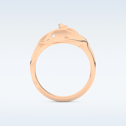 Split Shank Wedding Band with 0.11 CT Round Cut Moissanite