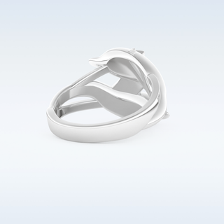 Split Shank Wedding Band with 0.11 CT Round Cut Moissanite