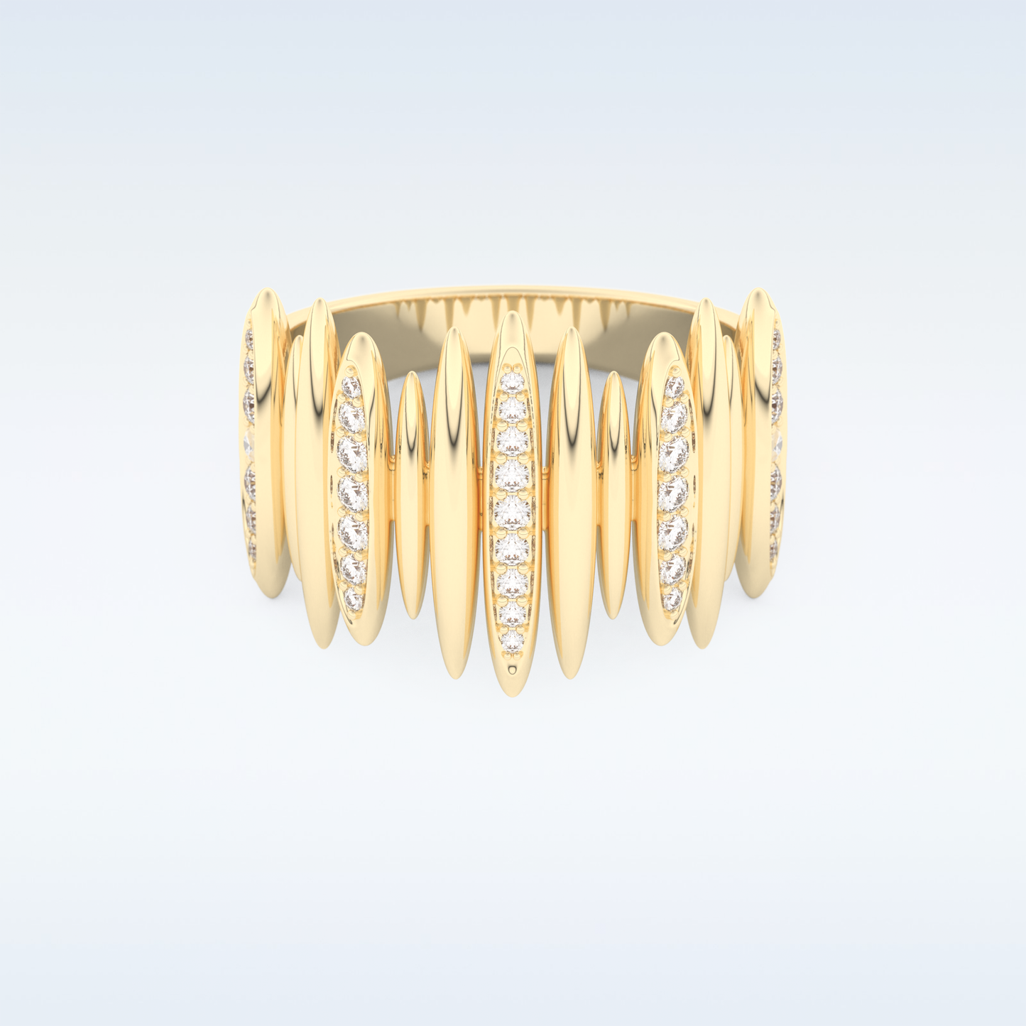 Beautiful Wedding Band with 0.29 CT Round Cut Moissanite