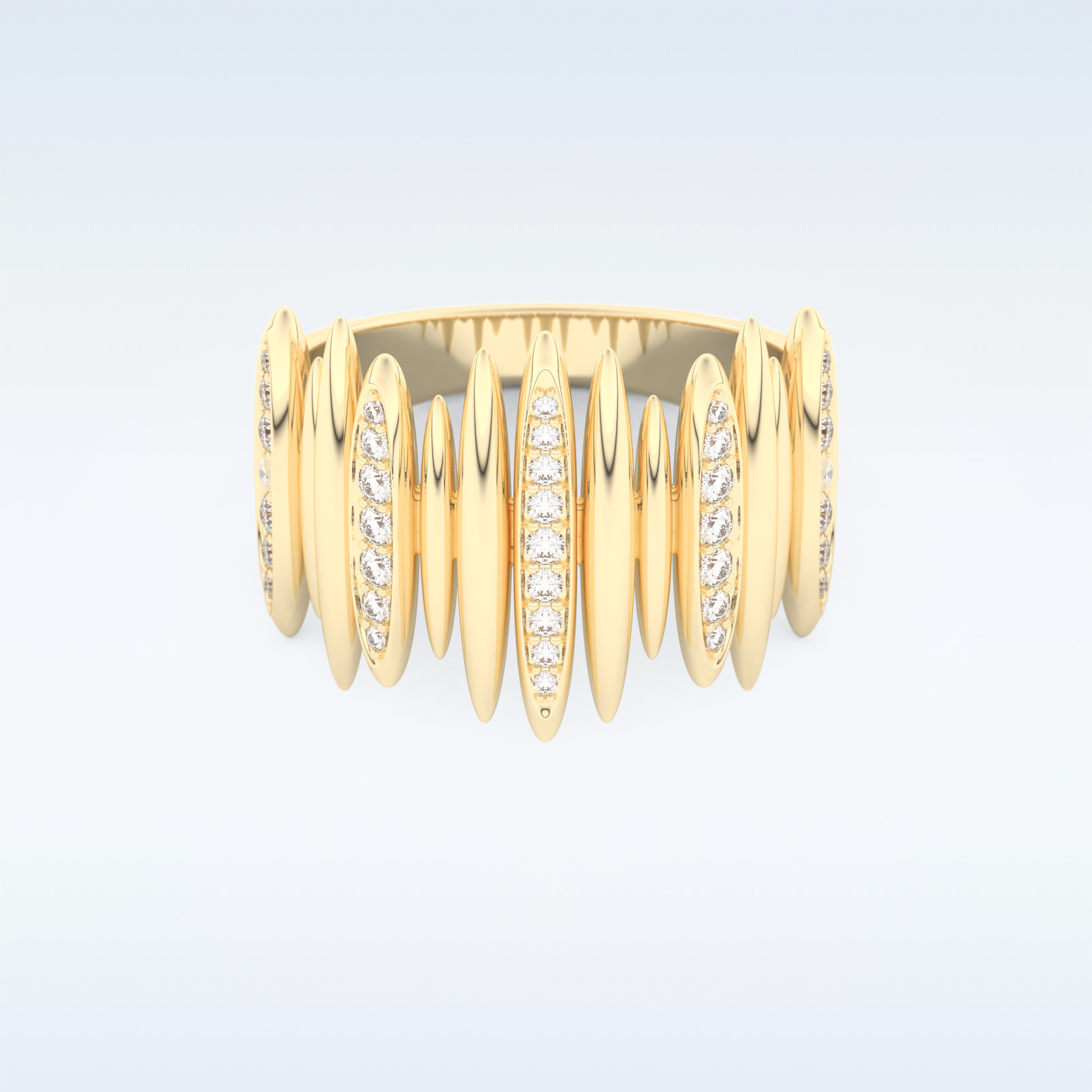 Beautiful Wedding Band with 0.29 CT Round Cut Moissanite