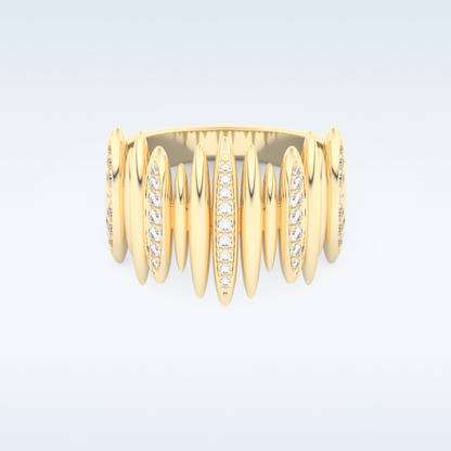 Beautiful Wedding Band with 0.29 CT Round Cut Moissanite