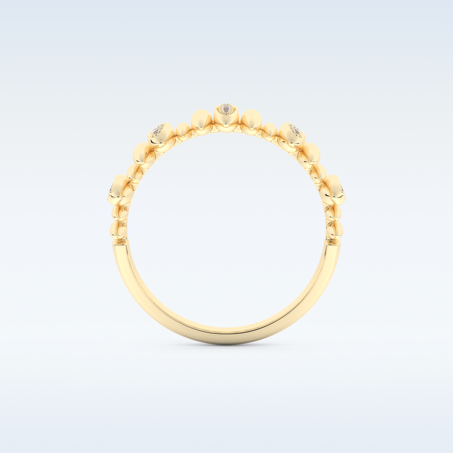 Beautiful Wedding Band with 0.29 CT Round Cut Moissanite