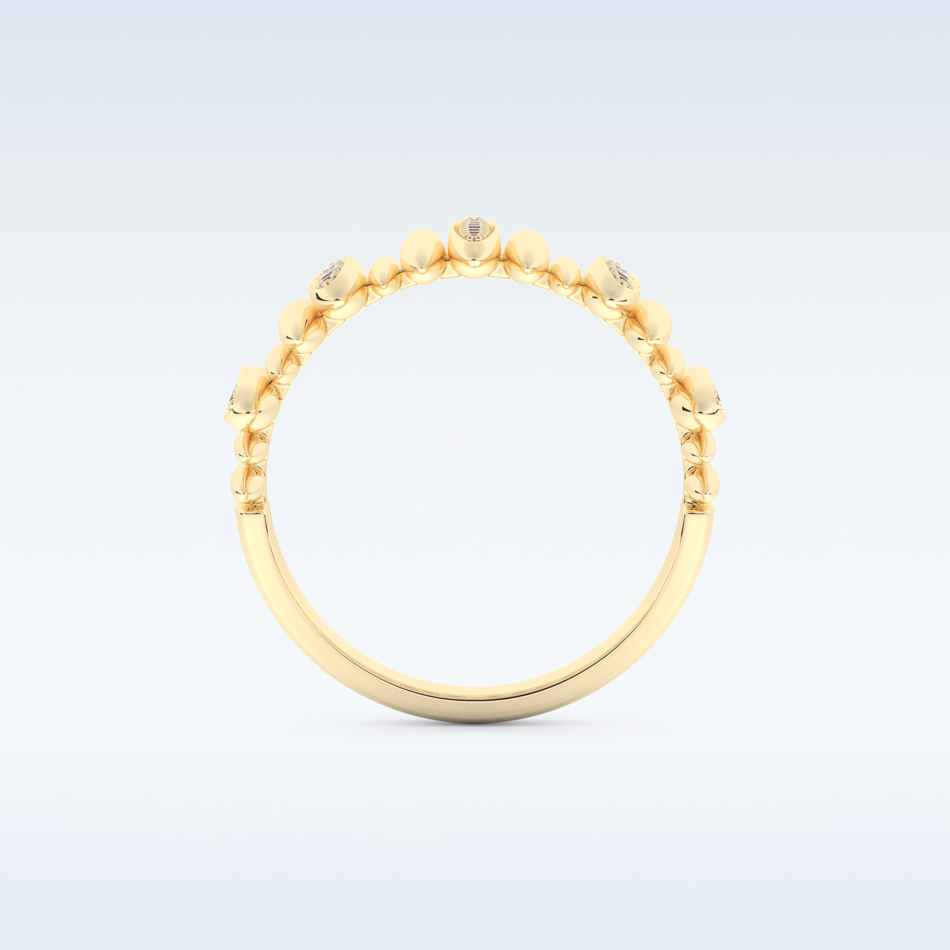 Beautiful Wedding Band with 0.29 CT Round Cut Moissanite