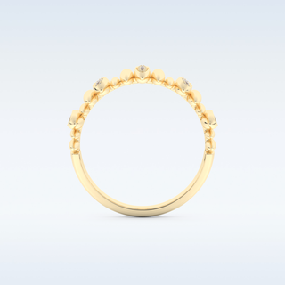 Beautiful Wedding Band with 0.29 CT Round Cut Moissanite