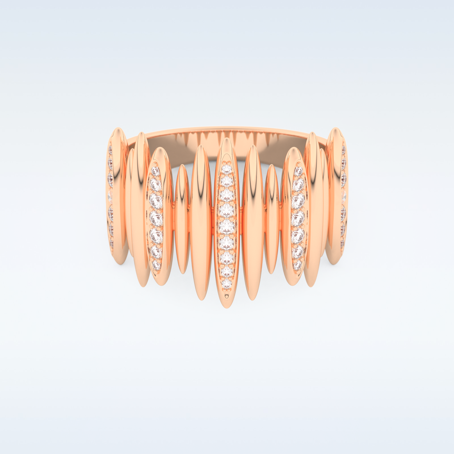 Beautiful Wedding Band with 0.29 CT Round Cut Moissanite