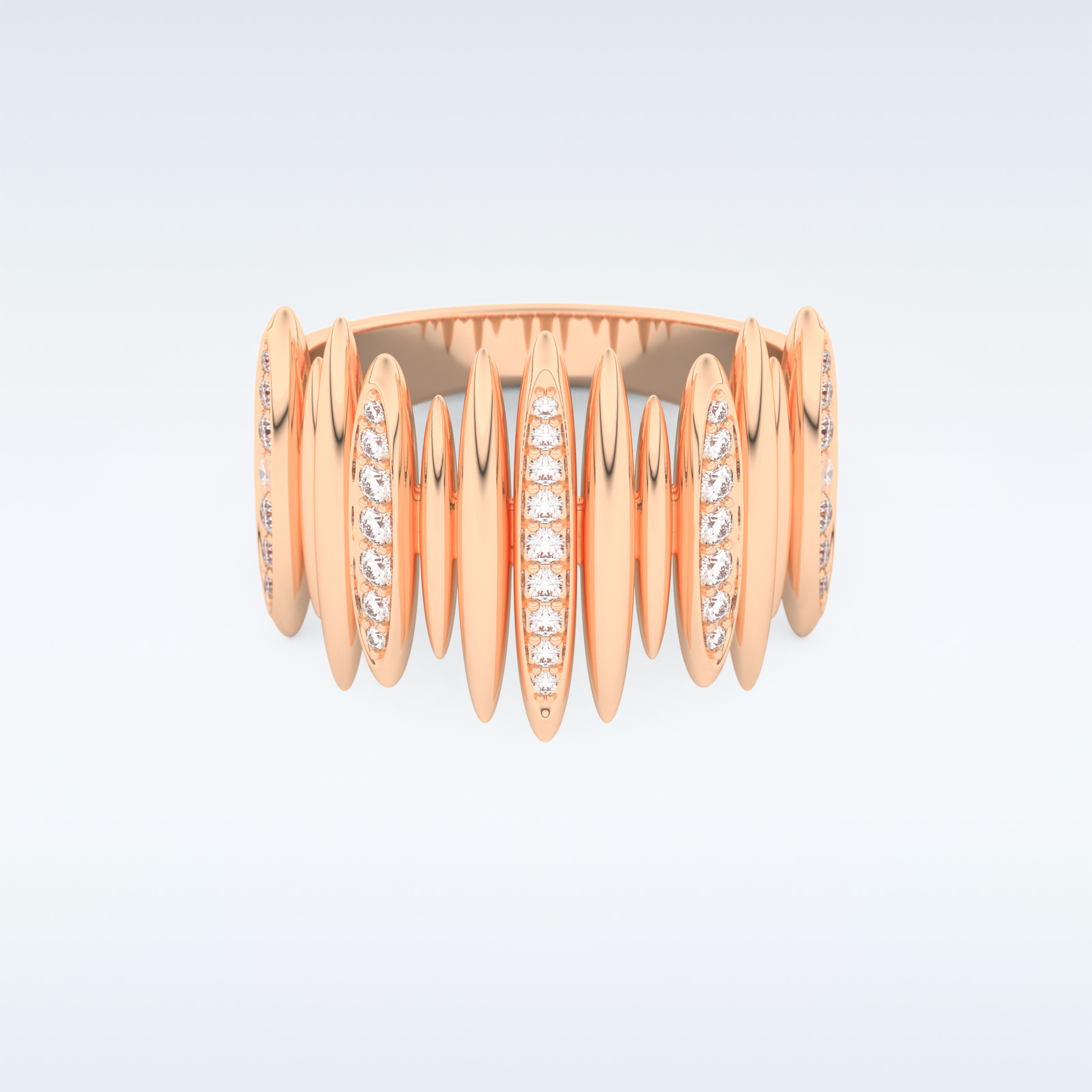 Beautiful Wedding Band with 0.29 CT Round Cut Moissanite