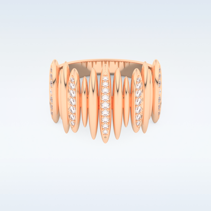 Beautiful Wedding Band with 0.29 CT Round Cut Moissanite