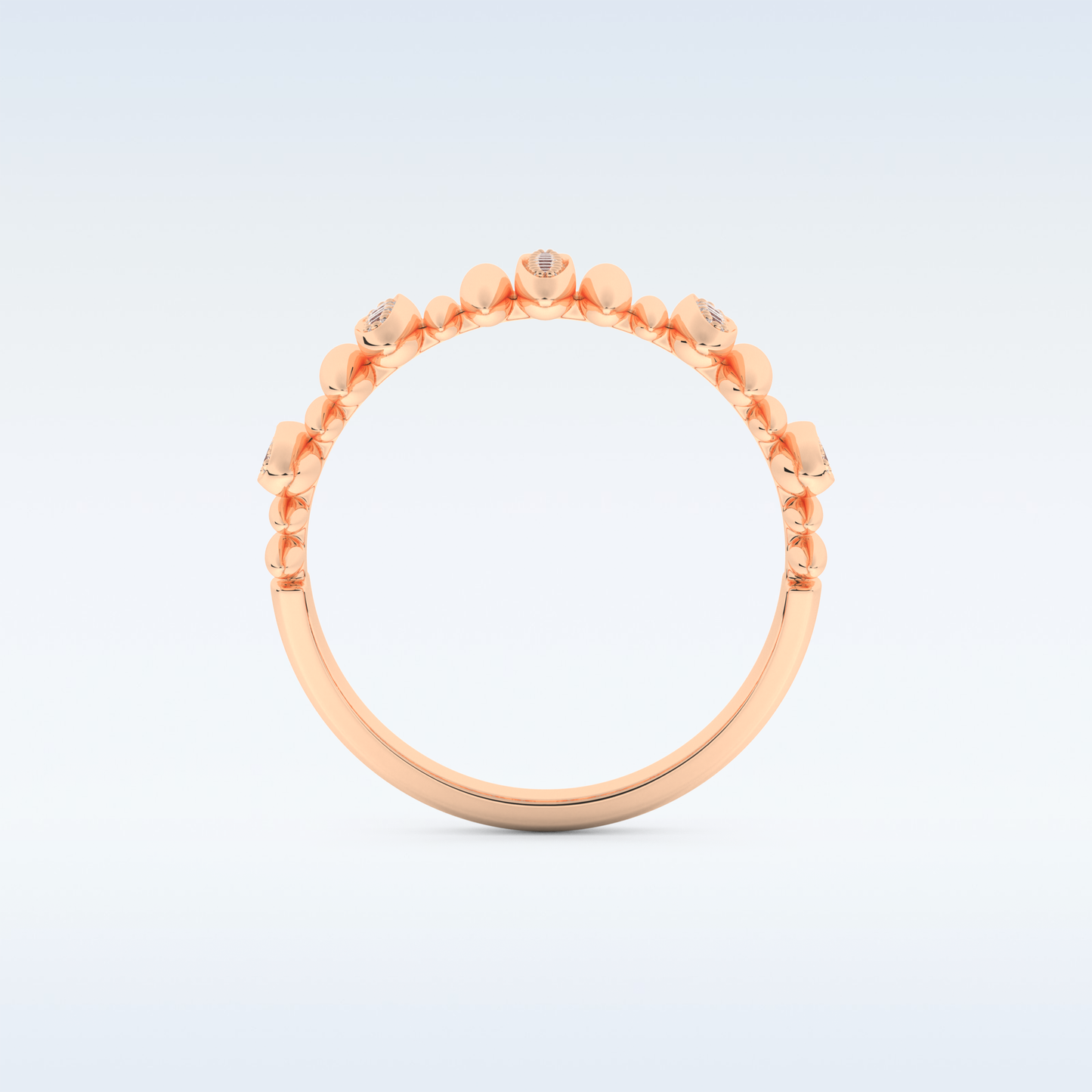 Beautiful Wedding Band with 0.29 CT Round Cut Moissanite