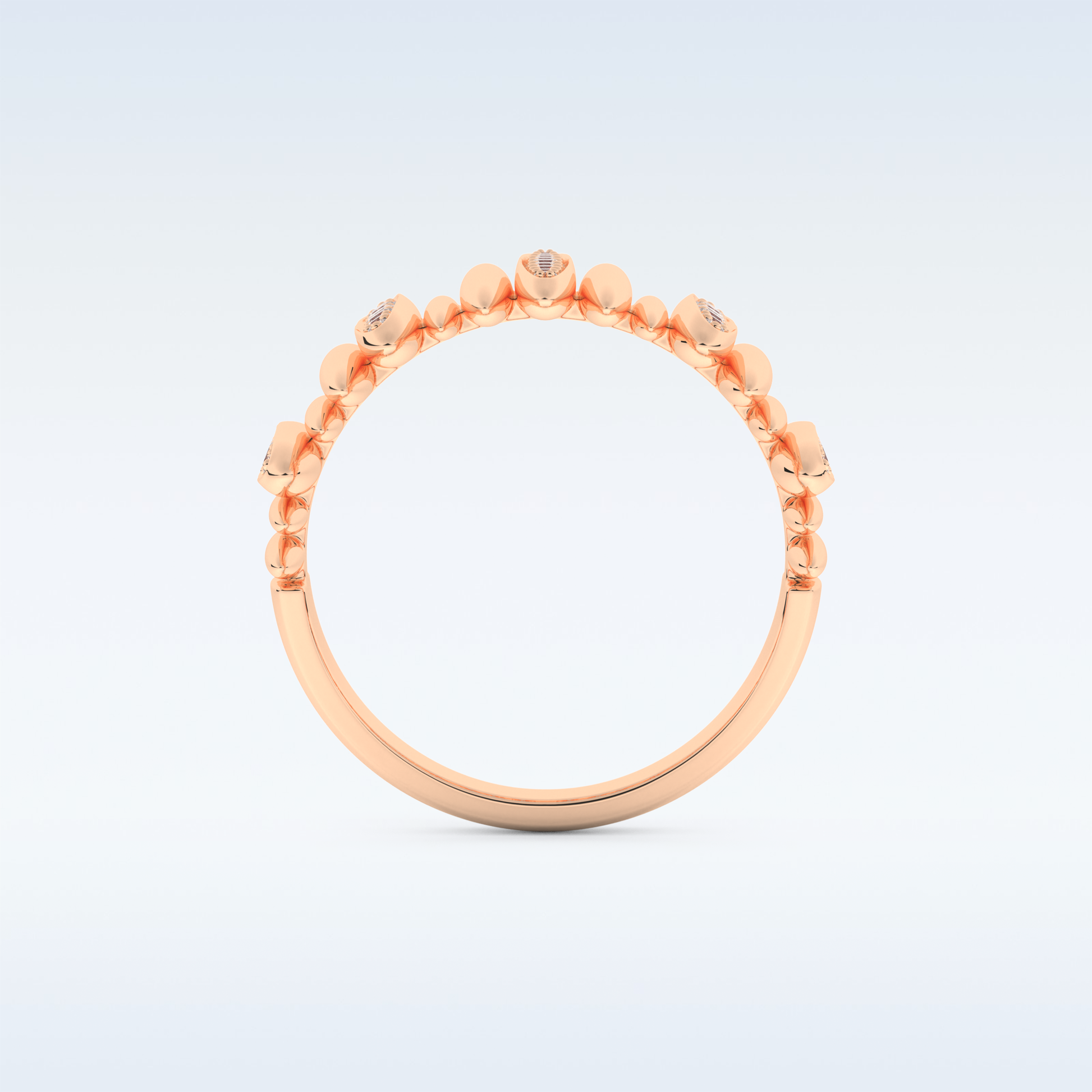 Beautiful Wedding Band with 0.29 CT Round Cut Moissanite