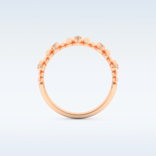 Beautiful Wedding Band with 0.29 CT Round Cut Moissanite