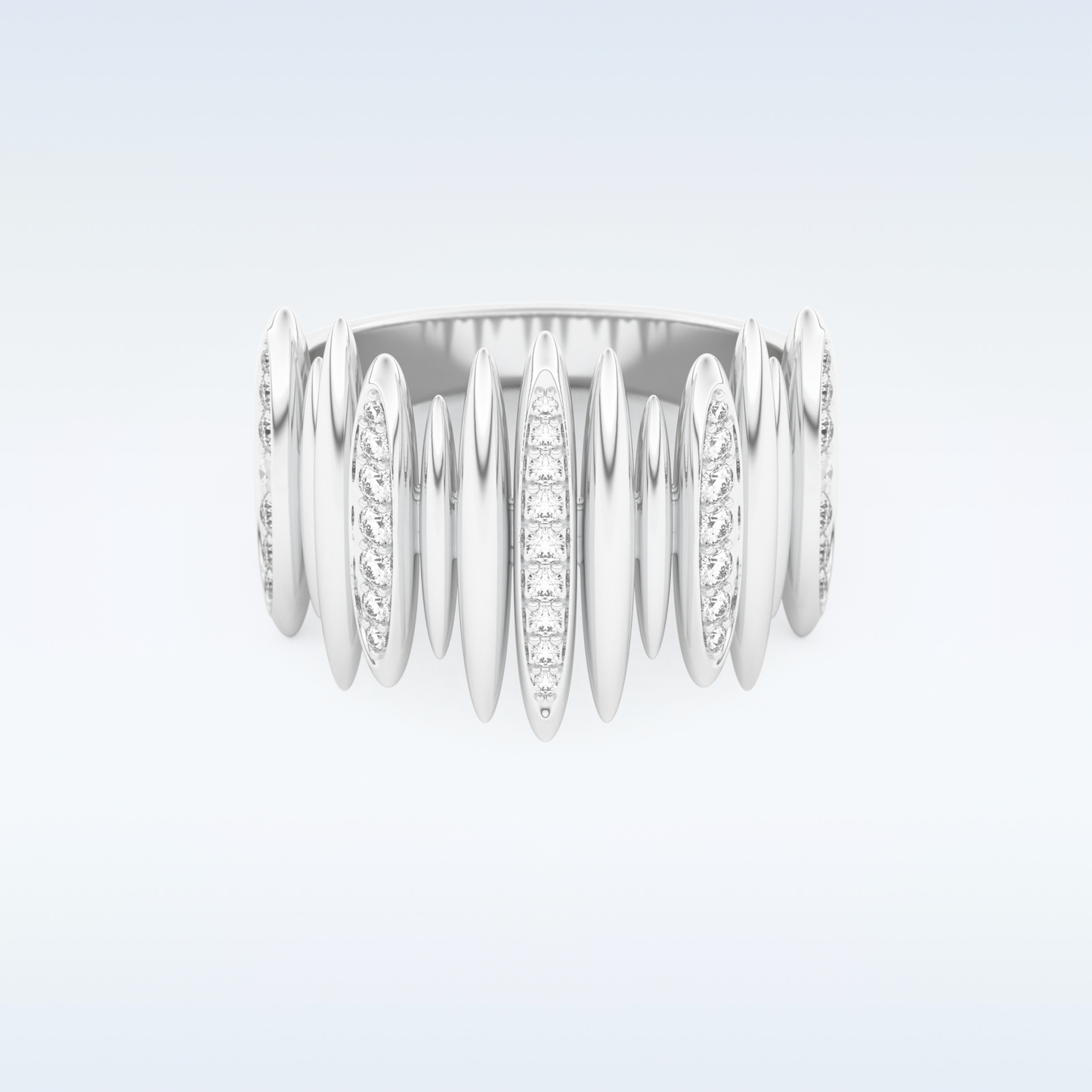 Beautiful Wedding Band with 0.29 CT Round Cut Moissanite