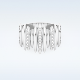 Beautiful Wedding Band with 0.29 CT Round Cut Moissanite