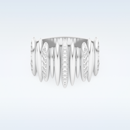 Beautiful Wedding Band with 0.29 CT Round Cut Moissanite