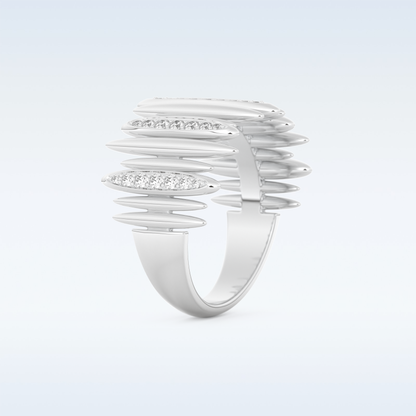 Beautiful Wedding Band with 0.29 CT Round Cut Moissanite