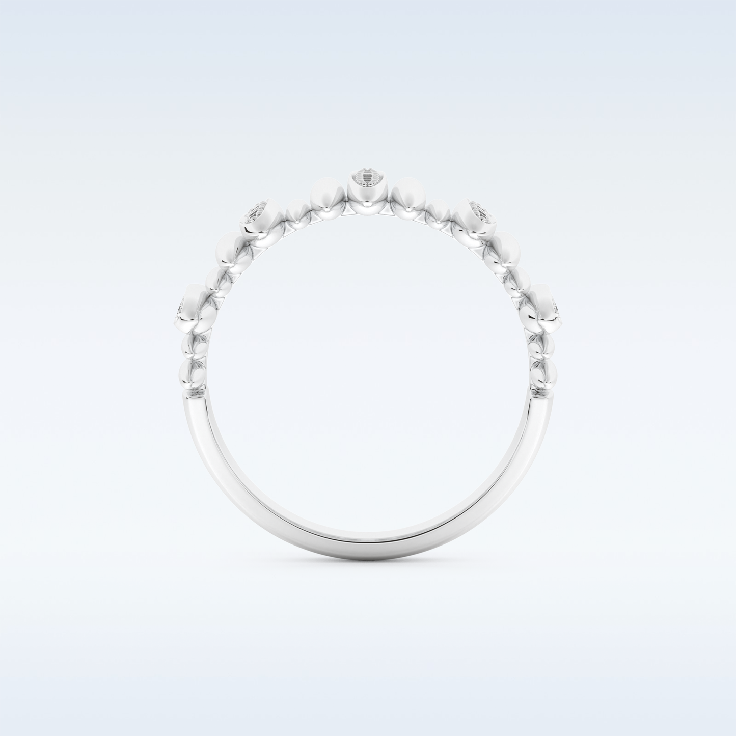 Beautiful Wedding Band with 0.29 CT Round Cut Moissanite