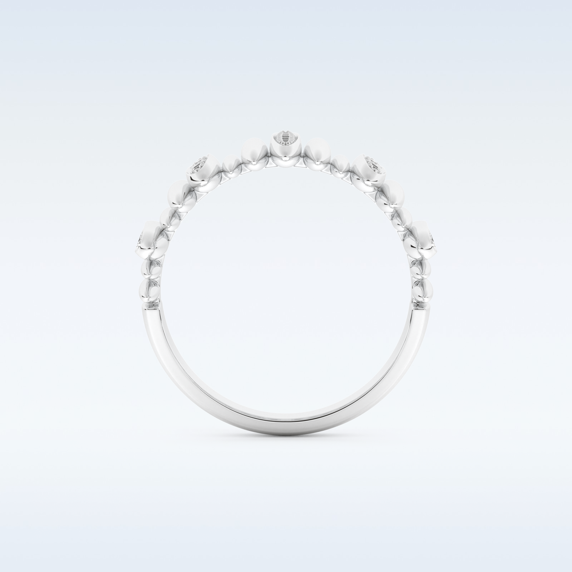 Beautiful Wedding Band with 0.29 CT Round Cut Moissanite