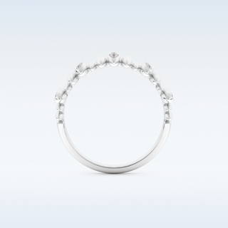 Beautiful Wedding Band with 0.29 CT Round Cut Moissanite