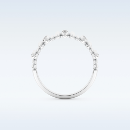 Beautiful Wedding Band with 0.29 CT Round Cut Moissanite