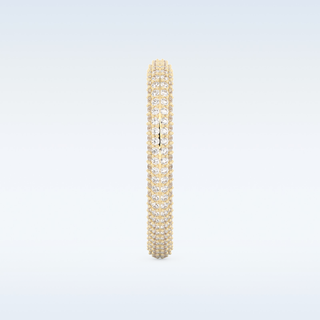 Heart Shaped Full Eternity Wedding Band with 0.89 CT Round Cut Moissanite