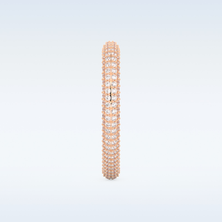 Heart Shaped Full Eternity Wedding Band with 0.89 CT Round Cut Moissanite