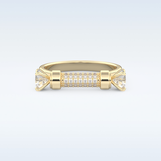 Elegant Wedding Band with 1.07 CT Round Cut Moissanite