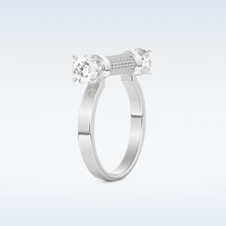 Elegant Wedding Band with 1.07 CT Round Cut Moissanite