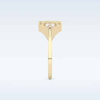 Stunning Wedding Band with 2.18 CT Trillion Curved, Triangle, Baguette Cut Moissanite