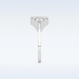 Stunning Wedding Band with 2.18 CT Trillion Curved, Triangle, Baguette Cut Moissanite