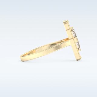 1.34 CT Cluster Engagement Ring Featuring Emerald Moissanite