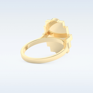 1.34 CT Cluster Engagement Ring Featuring Emerald Moissanite